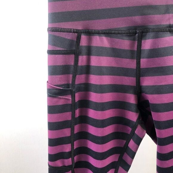 Zyia Pink Ombre Striped Leggings Size 0 - Picture 5 of 11